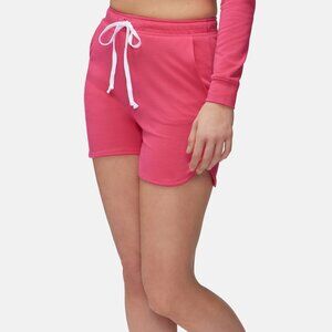 Three Dots Terry Shorts Drawstring Cotton Pink Shorts